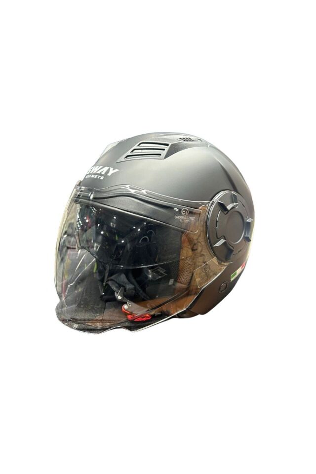 766 Solid Matt Black - Açık Motosiklet Kask