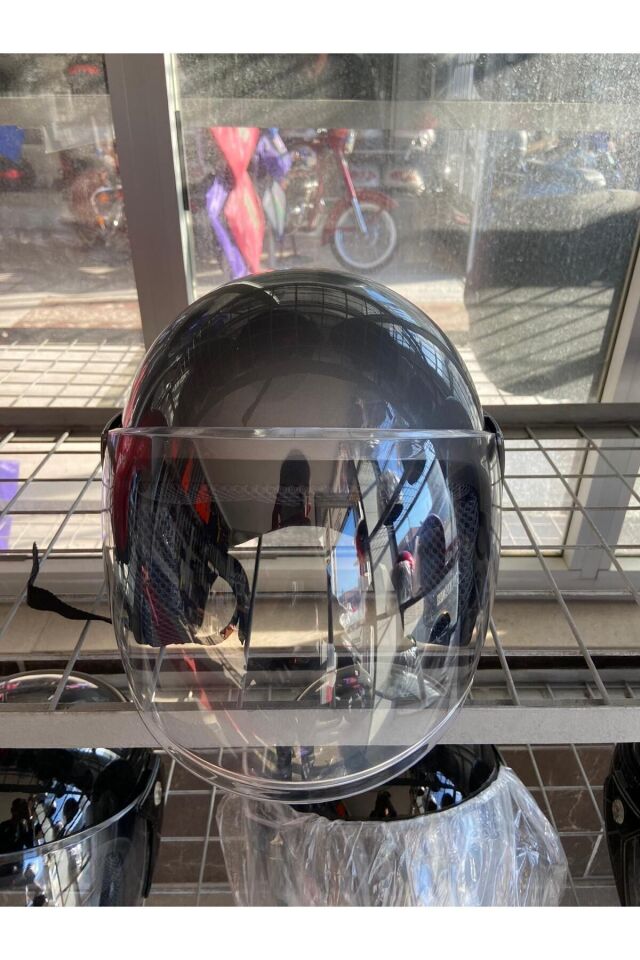 Yarım Motorsiklet Kaskı 1 Sınıf Kalite Füme