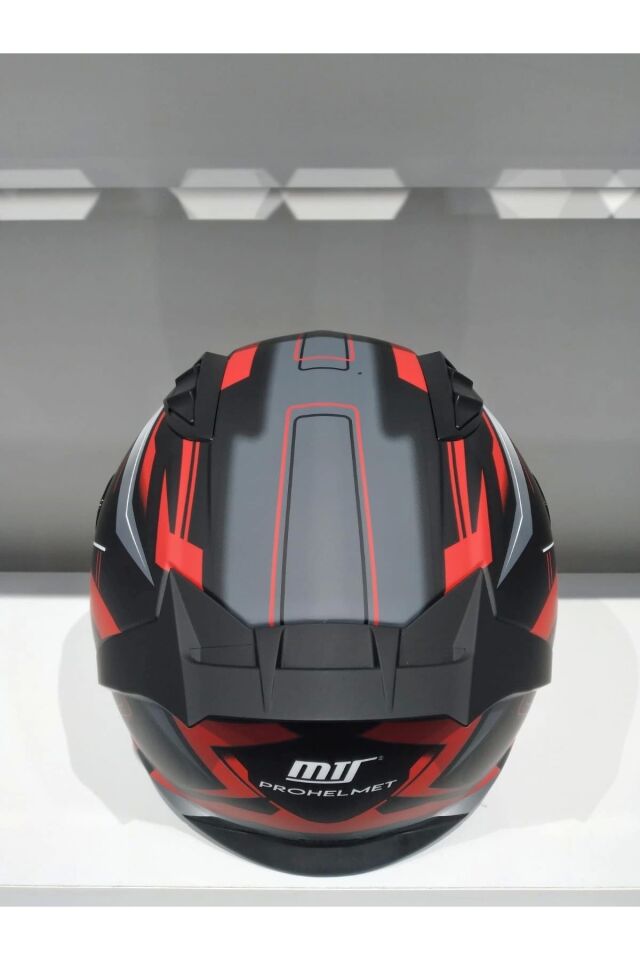 Kask Pro 801 Twılıght Güneş Gözlüklü Mat Gri/kırmızı