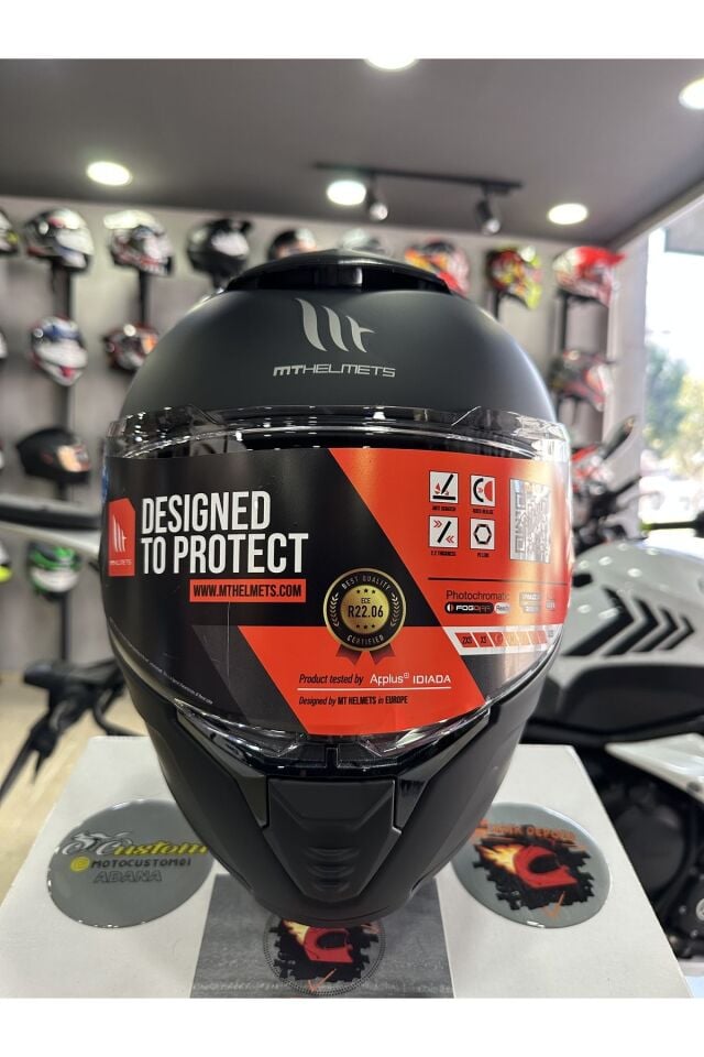 Helmets Thunder 4 SV Mat Siyah Full Face Motosiklet Kaskı