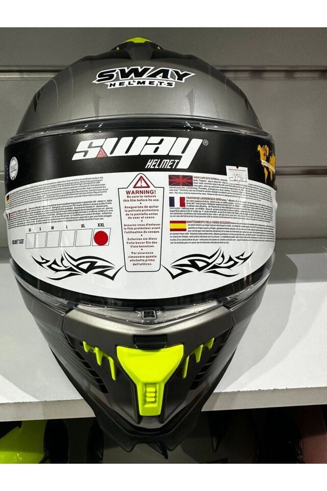 KASK SW-865 ST  TİTANYUM/YELLOW GÜNEŞ GÖZLÜKLÜ