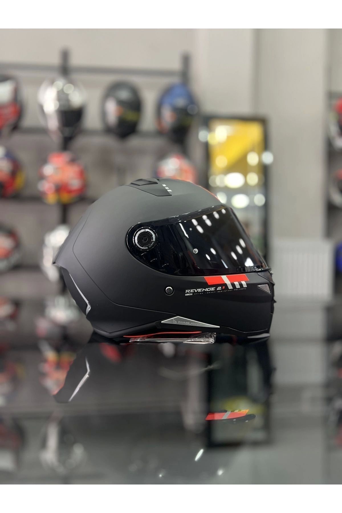 Helmets Revenge 2 Matt Siyah Kask Şeffaf Vizörlü