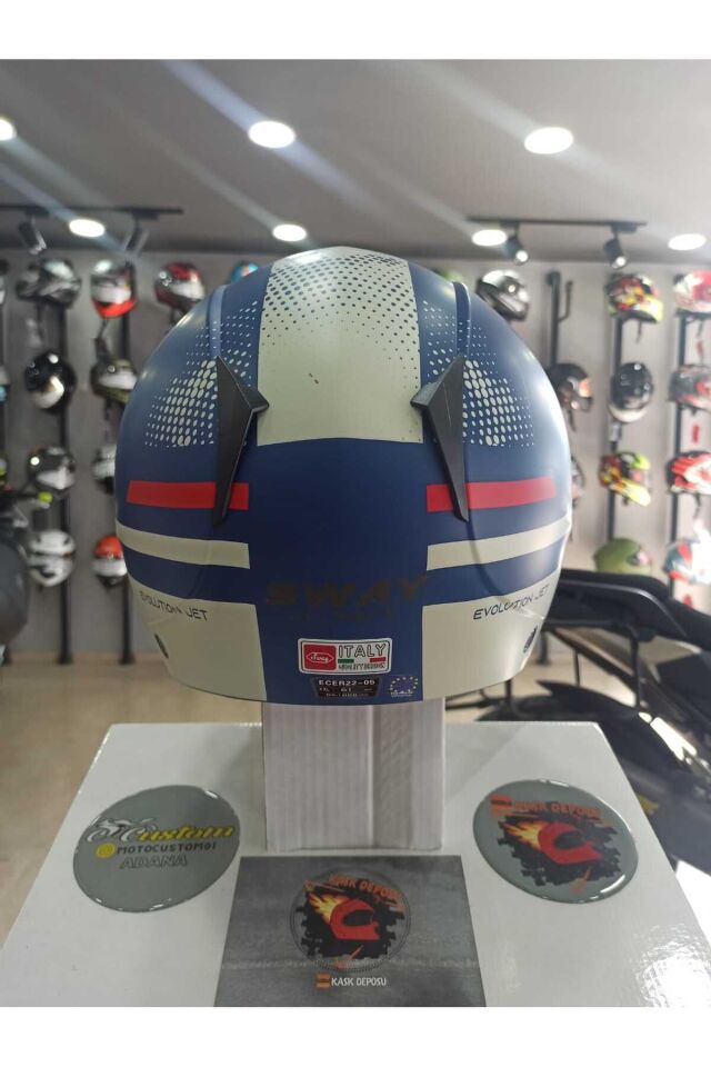 SW715 Gemini Green Beige Yarım Motosiklet Kaskı