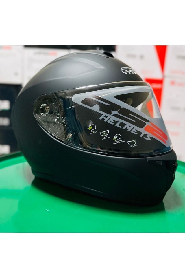 Tez Motor Dp-815 Full Face Motosiklet Kaskı Mat Black