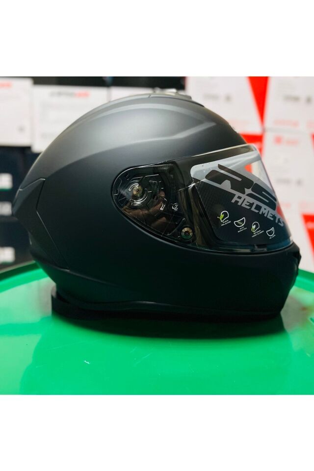 Tez Motor Dp-815 Full Face Motosiklet Kaskı Mat Black