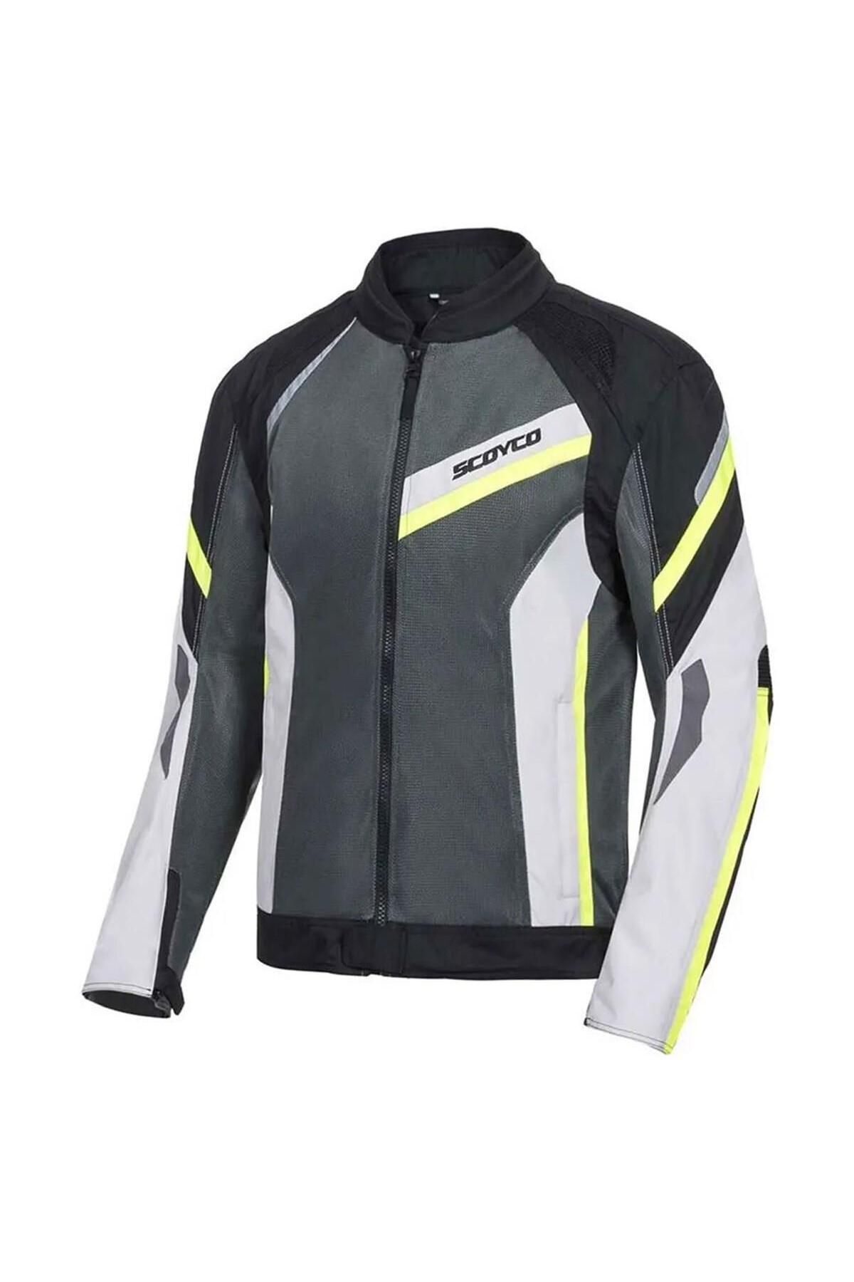 Jk100 Kısa Spor Kesim Motosiklet Montu Sarı
