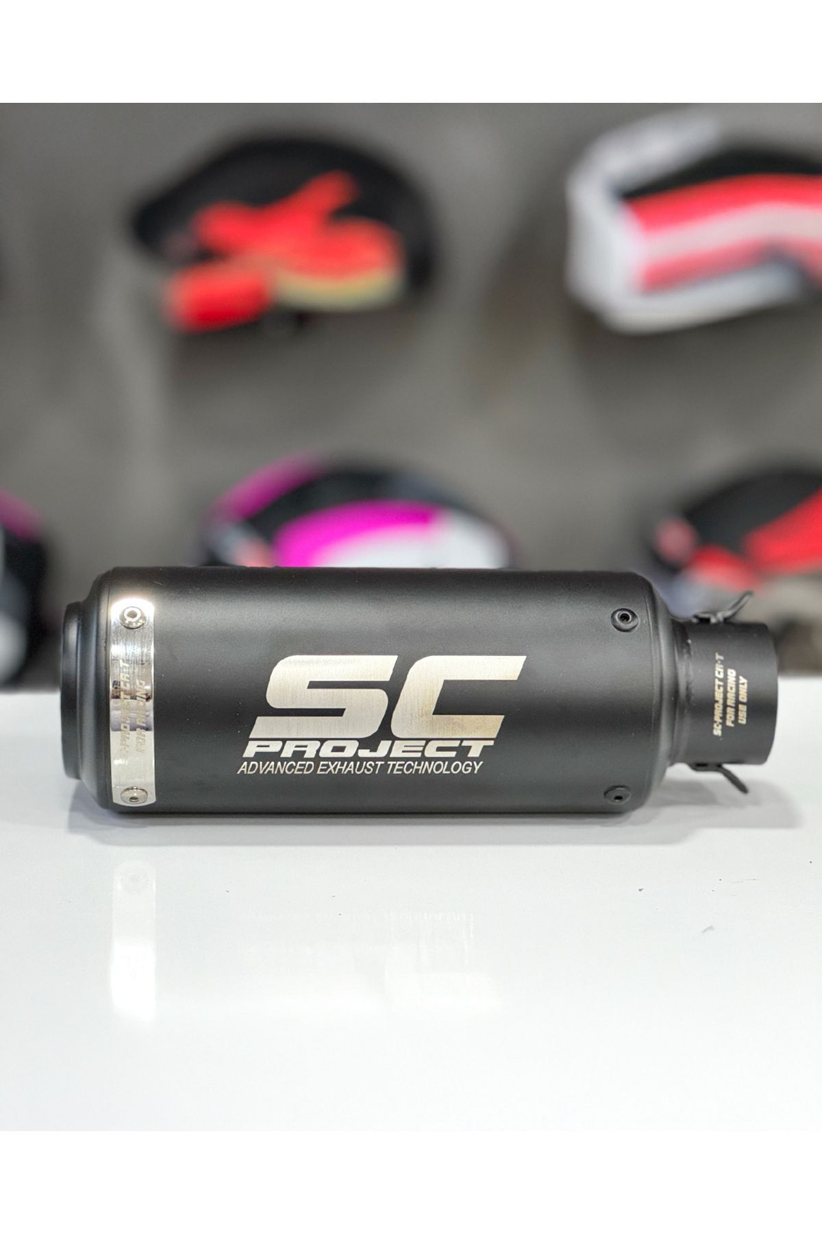 SC Project Egzoz Universal Motosiklet Egzozu Tüp Egzoz Siyah