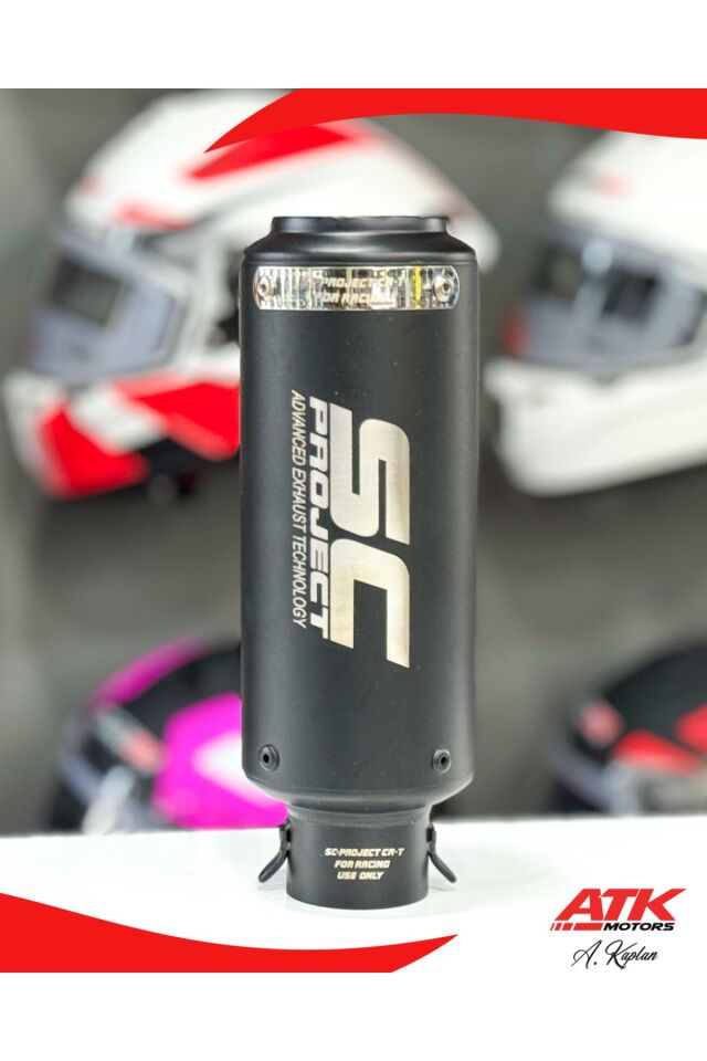 SC Project Egzoz Universal Motosiklet Egzozu Tüp Egzoz Siyah
