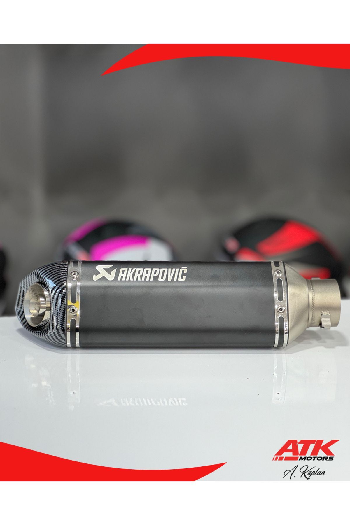 Akrapovic Egzoz Universal Motosiklet Egzozu Tüp Egzoz Siyah