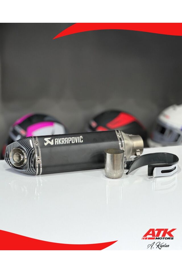 Akrapovic Egzoz Universal Motosiklet Egzozu Tüp Egzoz Siyah