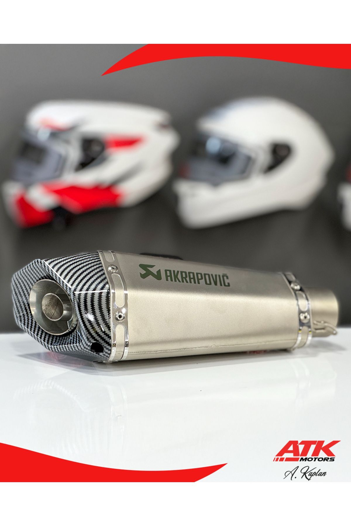Akrapovic Egzoz Universal Motosiklet Egzozu Tüp Egzoz Gümüş