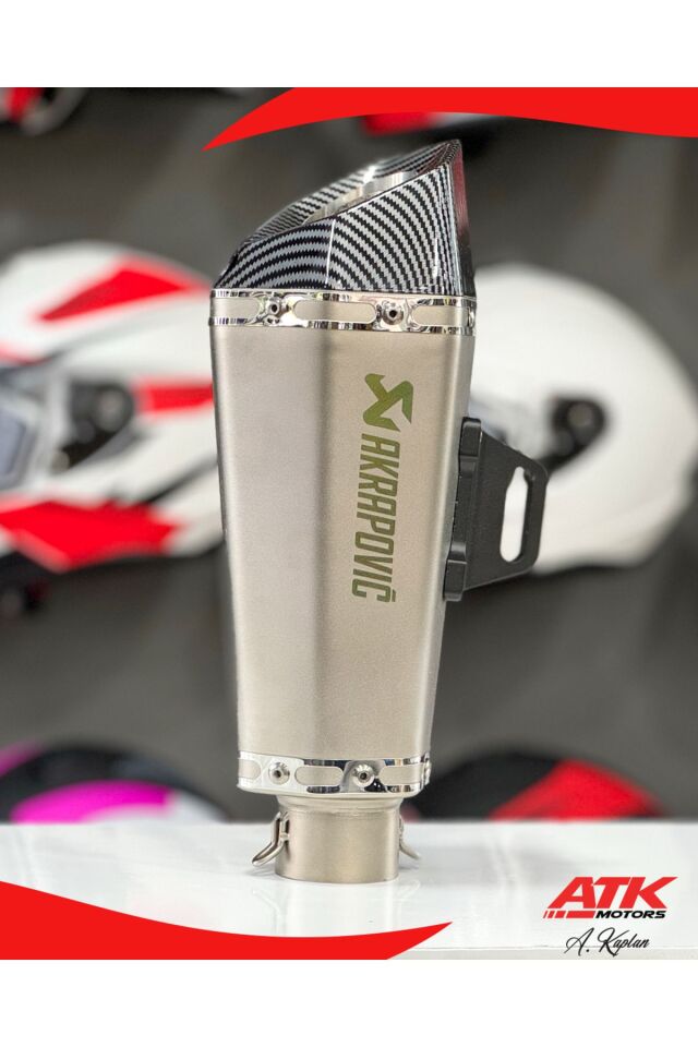 Akrapovic Egzoz Universal Motosiklet Egzozu Tüp Egzoz Gümüş