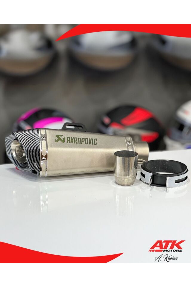 Akrapovic Egzoz Universal Motosiklet Egzozu Tüp Egzoz Gümüş