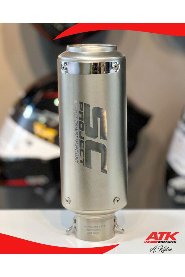 SC Project Egzoz Universal Motosiklet Egzozu Tüp Egzoz Gümüş