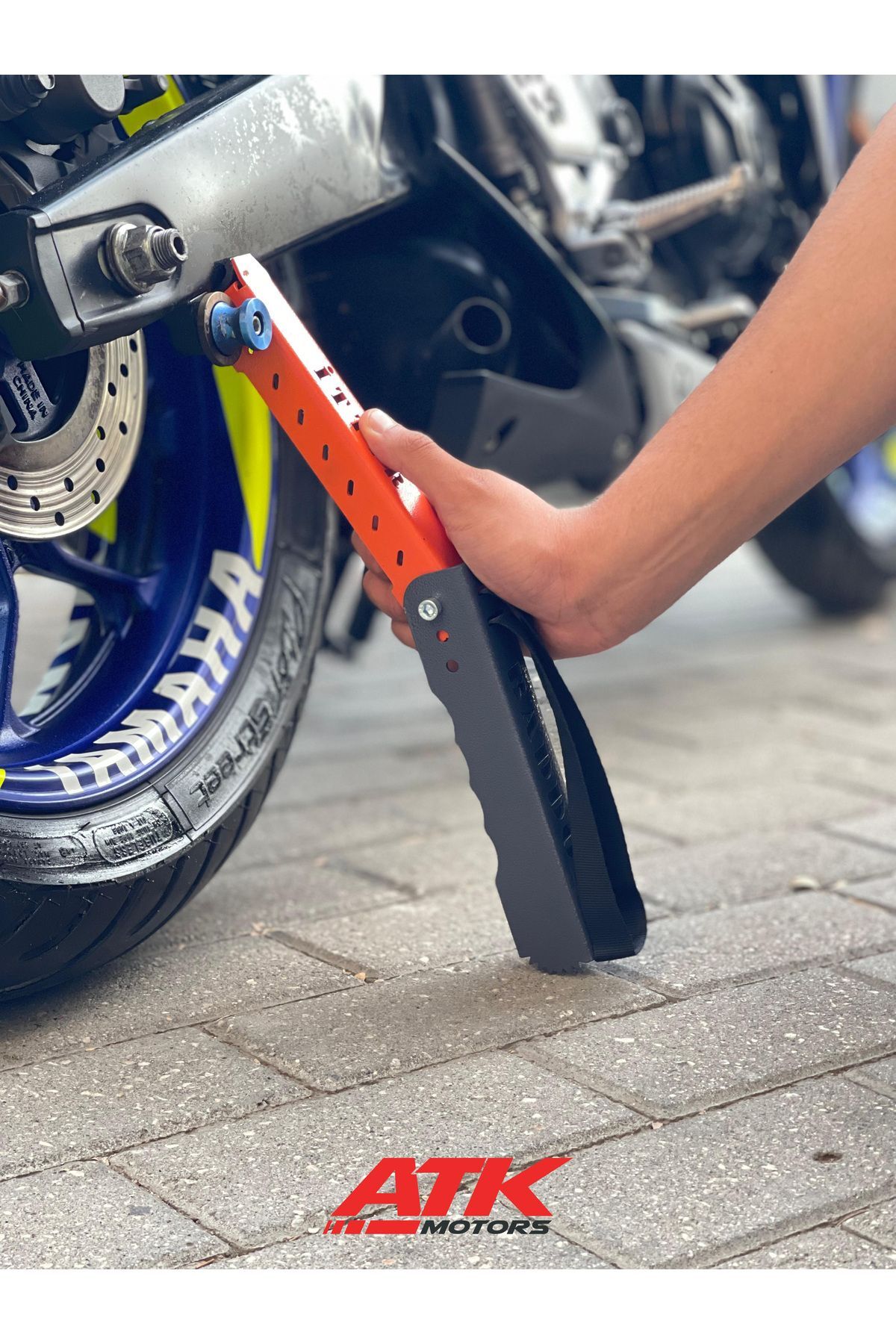 Baddok İttir Taşınabilir Motor Lifti Teker Döndürme Aparatı Zincir Yağlama Aracı