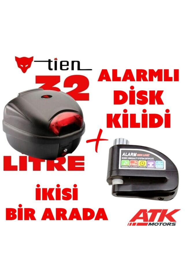 Tien 32 Lt Çanta & Alarmlı Disk Kilidi İkisi Bir Arada Kampanya