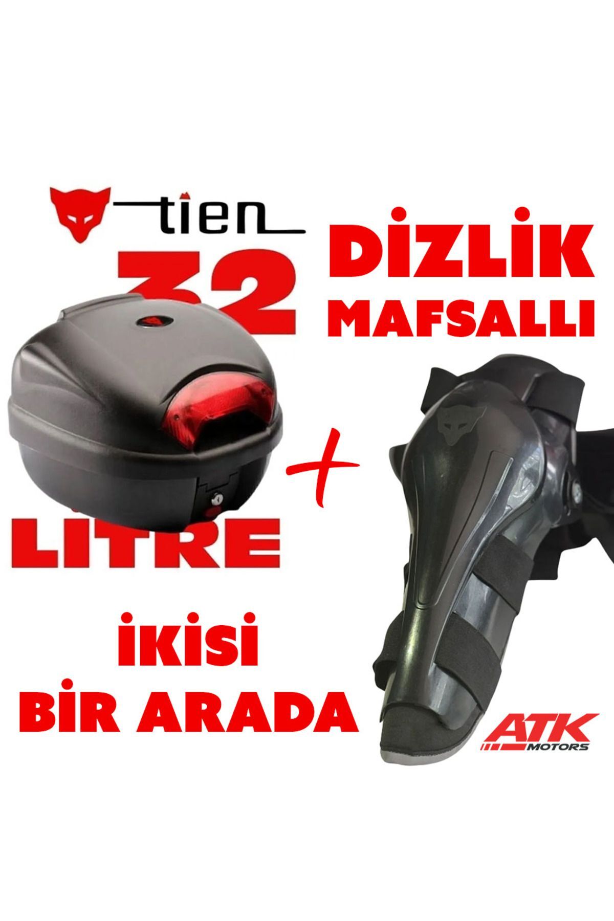 Tien 32 Lt Çanta & Dizlik Koruması Mafsallı İkisi Bir Arada Kampanya