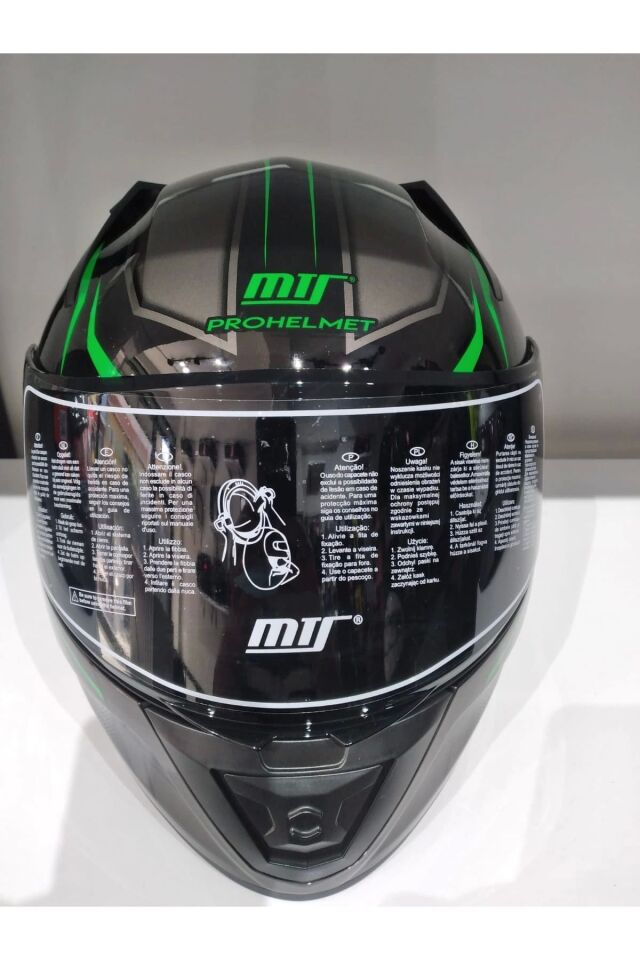 KASK MTS PRO 801 LEAD GÜNEŞ GÖZLÜKLÜ GREEN Tek Renk - M