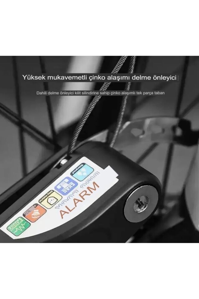 MOTOR ALARMLI DİSK KİLİDİ MOTORSİKLET KİLİDİ 110 DB