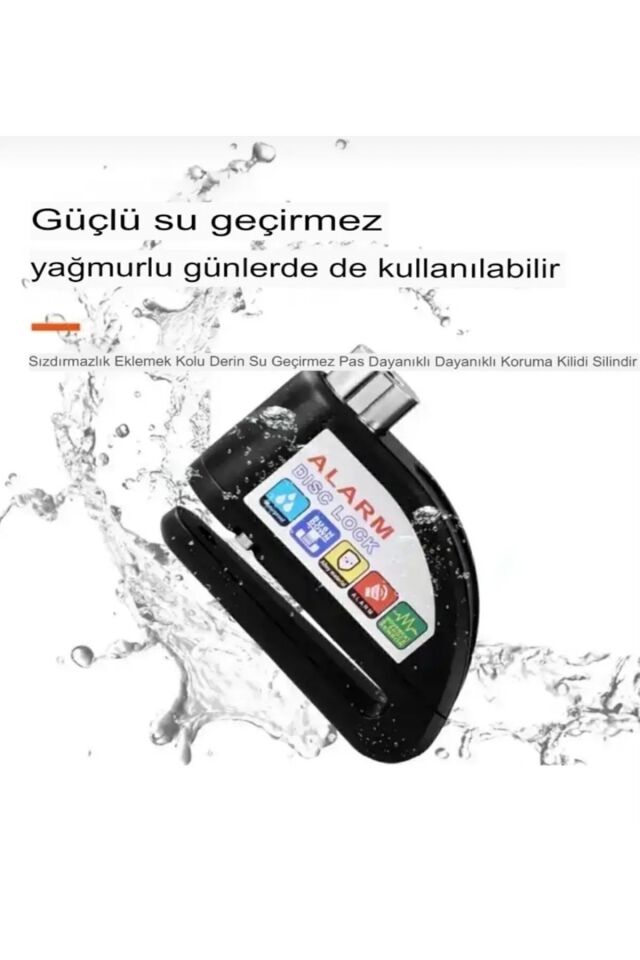 MOTOR ALARMLI DİSK KİLİDİ MOTORSİKLET KİLİDİ 110 DB