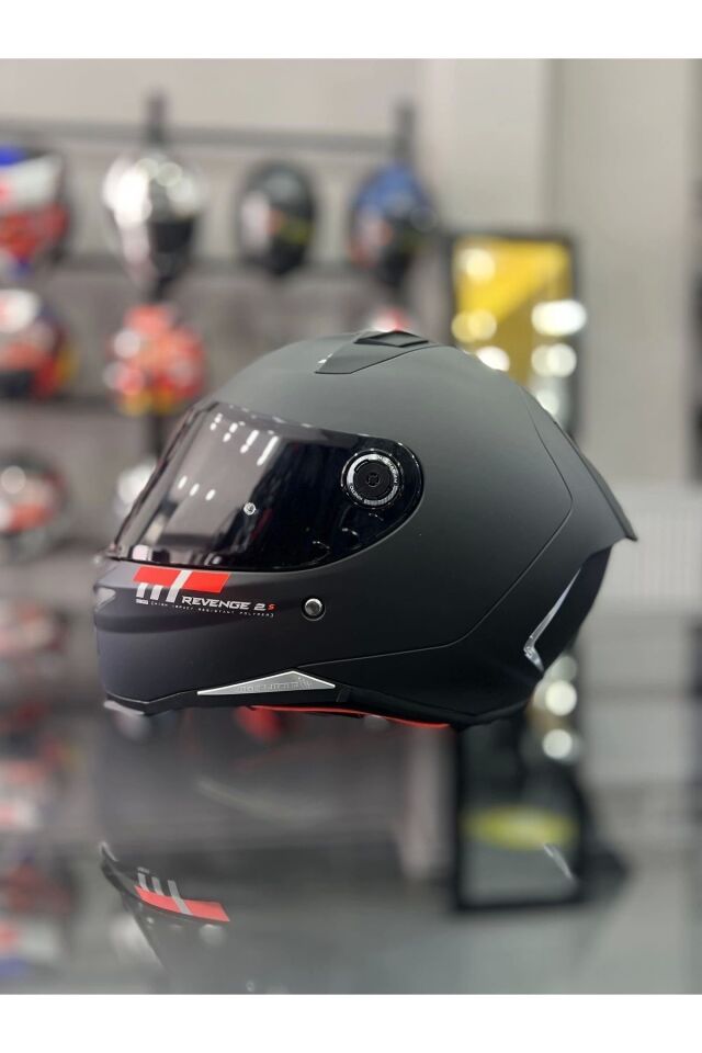 Helmets Revenge 2 Matt Siyah Kask Şeffaf Vizörlü mat - XL