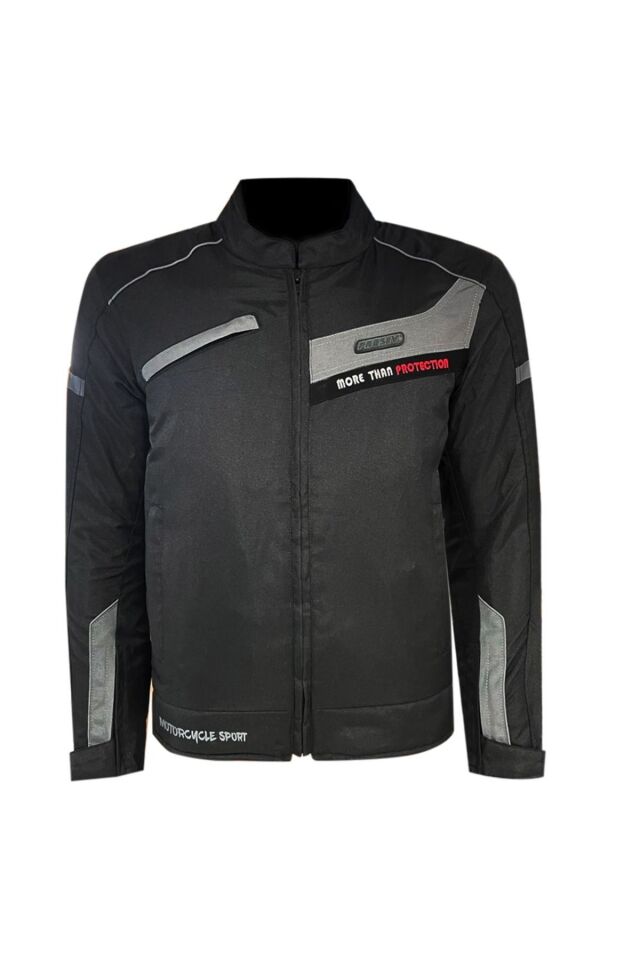 5305 HÖRGÜÇLÜ 4 MEVSİM MOTOSİKLET MONTU SİYAH-GRİ XL