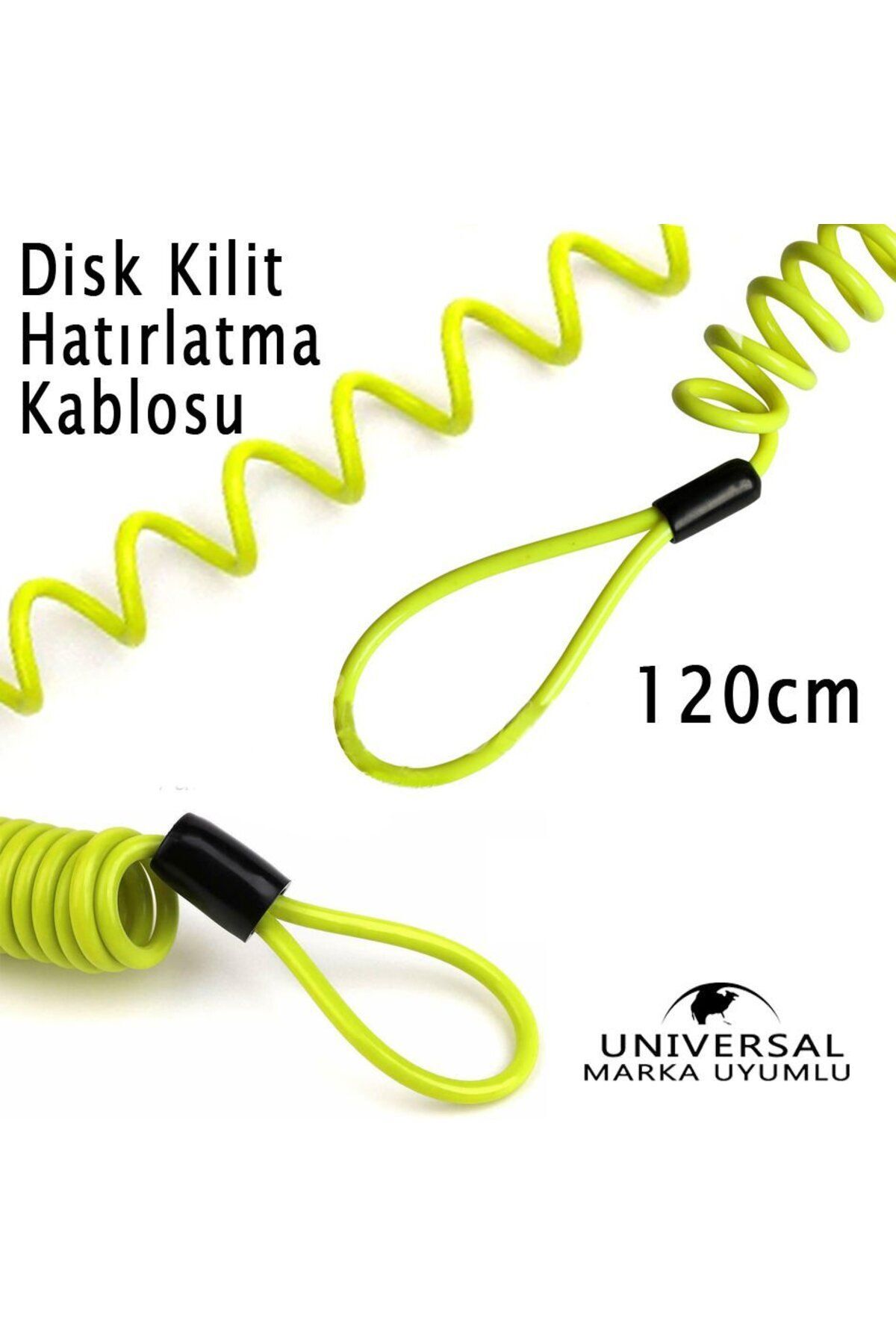 Yüksek Kaliteli Alarmlı Disk Kilit Hatırlatma Kablosu 120 cm