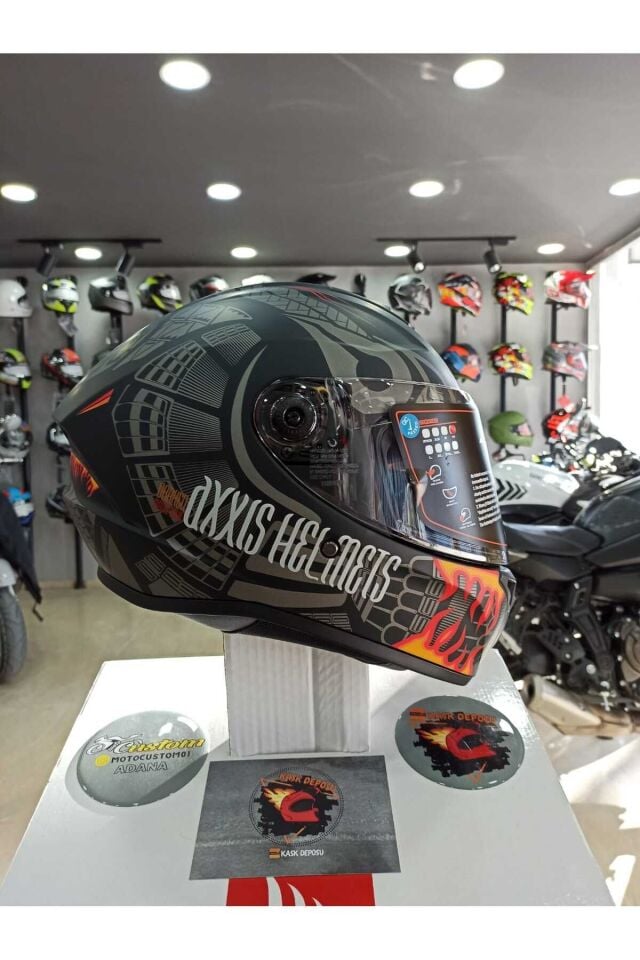 DRAKEN S MAORİ DEVİL B5 MAT KIRMIZI FULL FACE KAPALI KASK