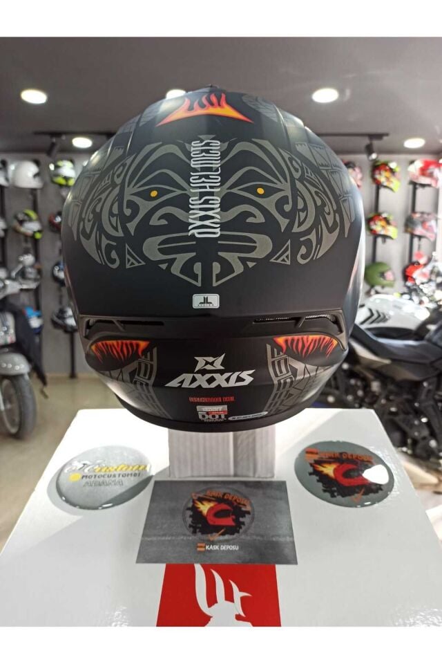 DRAKEN S MAORİ DEVİL B5 MAT KIRMIZI FULL FACE KAPALI KASK