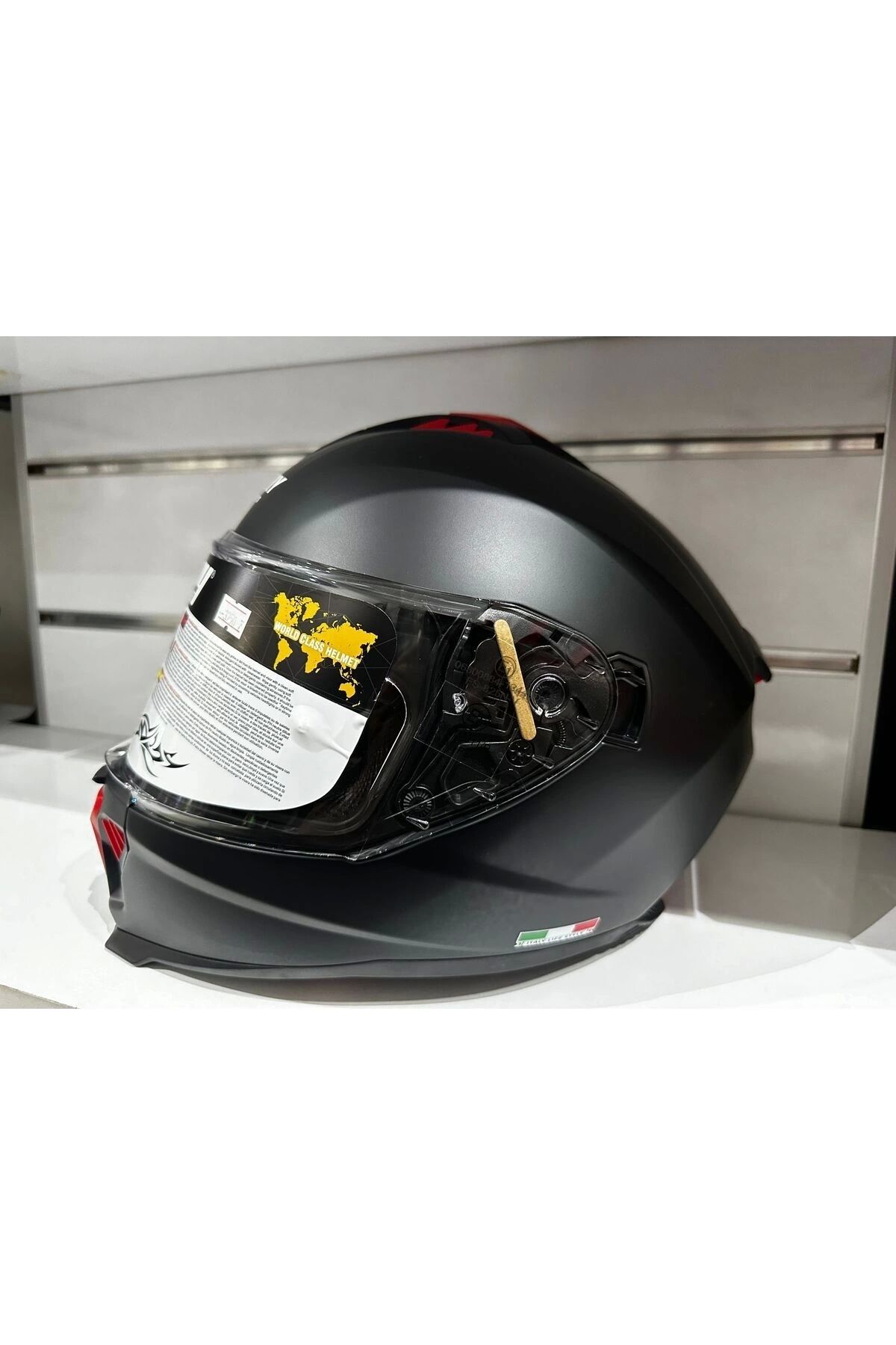 KASK SWAY SW-865 MAT SİYAH GÜNEŞ GÖZLÜKLÜ