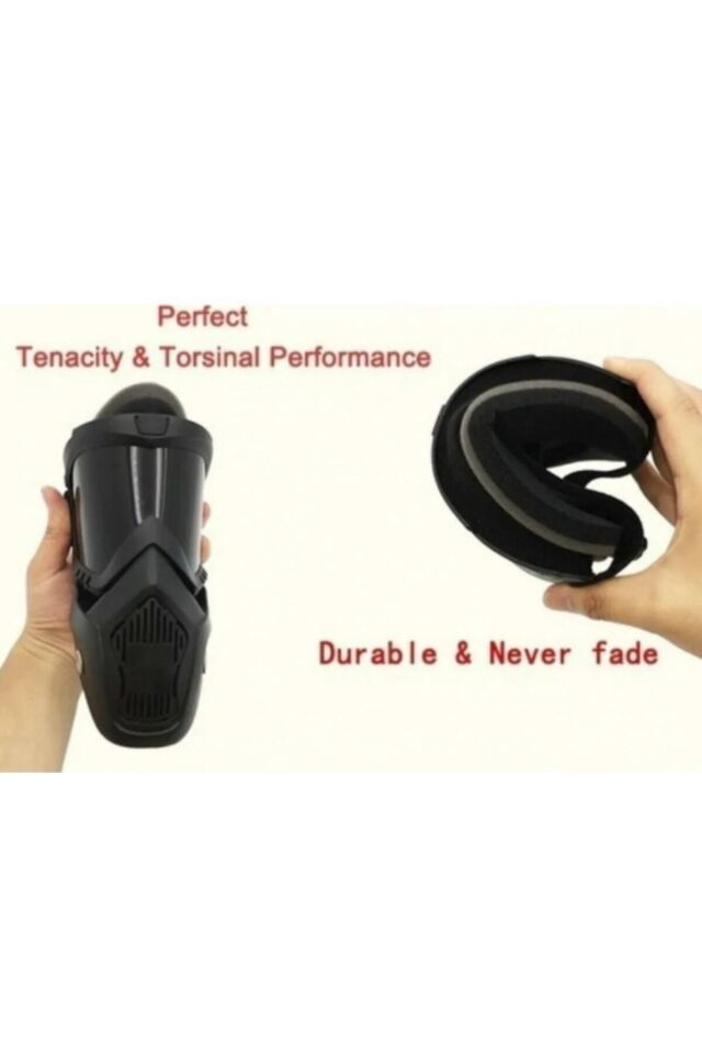 Cross Motosiklet Bisiklet Gözlüğü Açık Kask Maskesi Süngerli Bant Lastikli Jet Maske Siyah Camlı