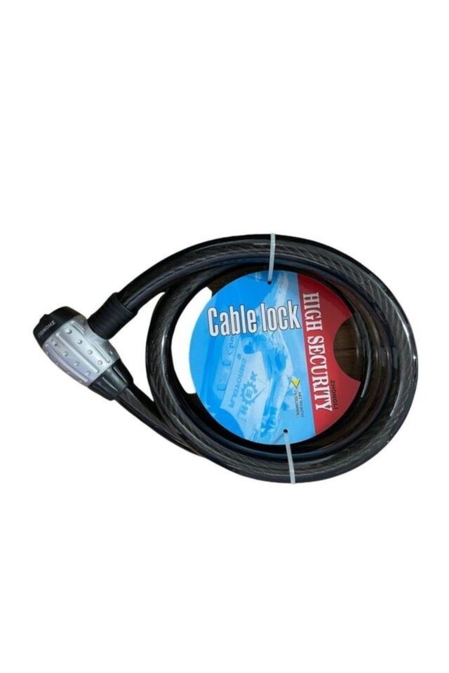 Motosiklet Kilidi Çelik Güçlendirilmiş Halat Zincir Kilit 25x200 (ışıklı Kilit) 2 Metre