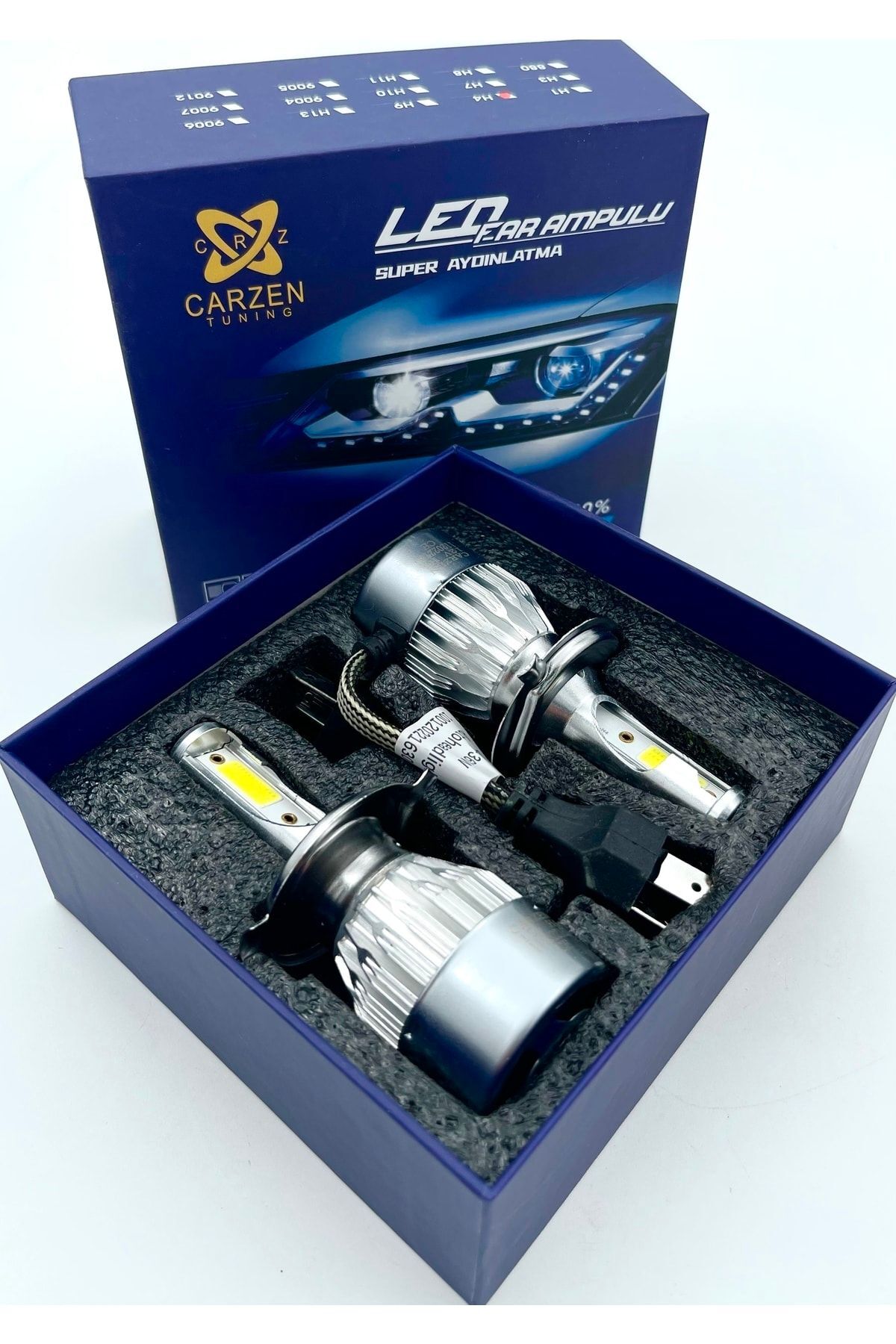 H4 Zenon 3 Fişli Araba Otomobil Farı Çift Devre Uzun Kısa 12v Takım Fiyatıdır