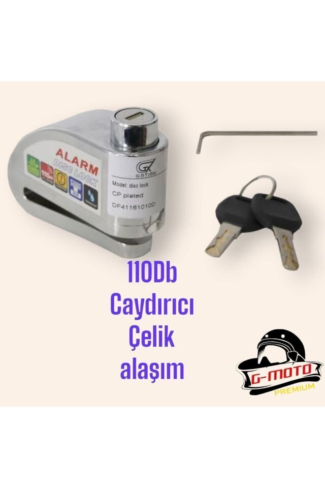 Çelik Alarmlı Disk Kilidi 1 Ci Sınıf