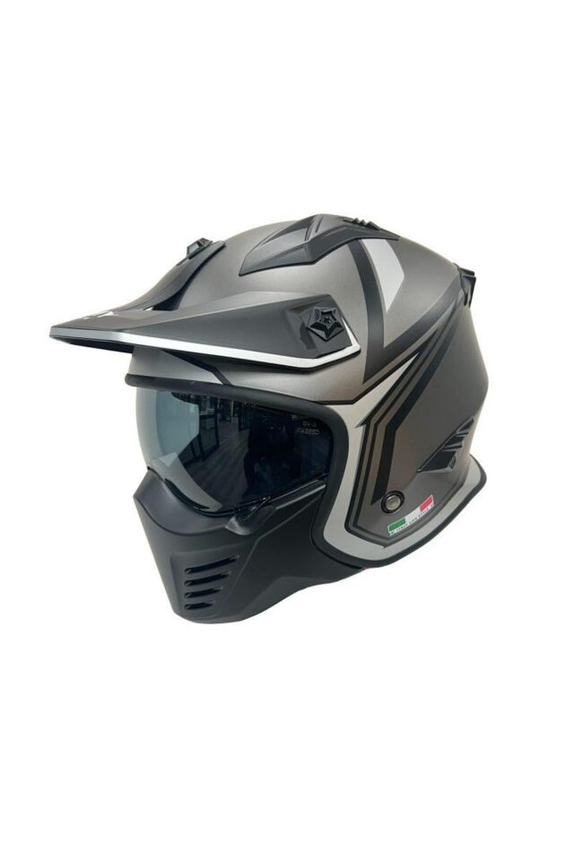 726x Kask Tokyo Tıtanıum Whıte Black Siyah titanium white - M